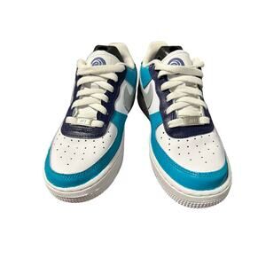 NIKE AIR FORCE 1 x Hpnotiq Blue Silver NIKE Check Mark Custom Rare Shoes size 4Y